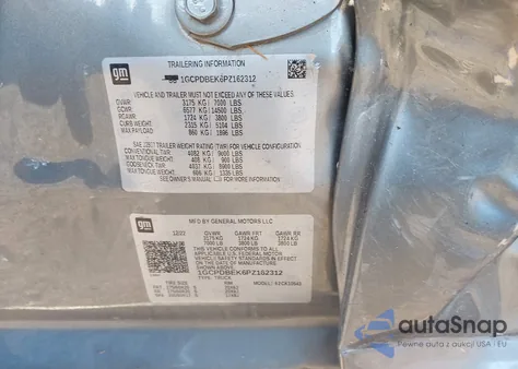 2023 Chevrolet Silverado 1500 4Wd Short Bed Custom from USA, damaged, VIN 1GCPDBEK6PZ162312